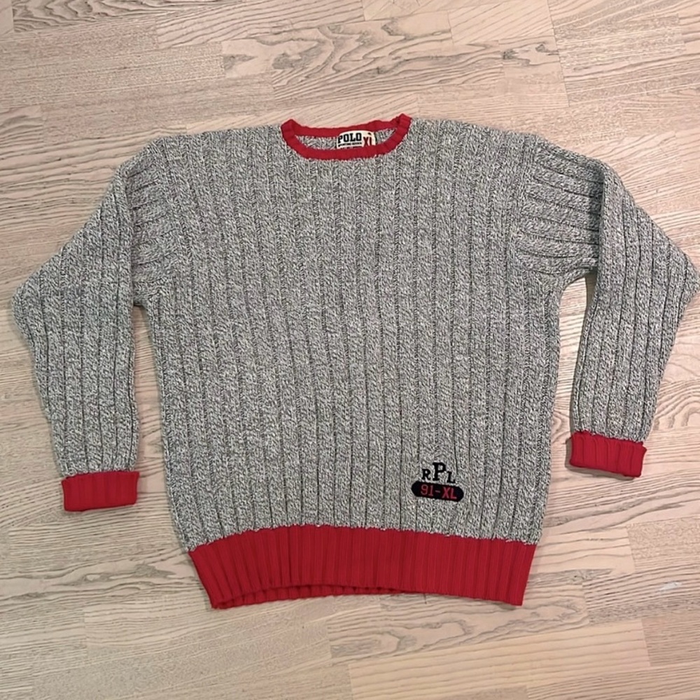 Vintage Ralph Lauren Men's XL Crew Knit Sweater - Picture 2 of 6